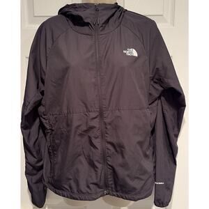 The North Face Women's Windwall Soft Shell Jacket Sz L Black Full Zip NF0A4AMF